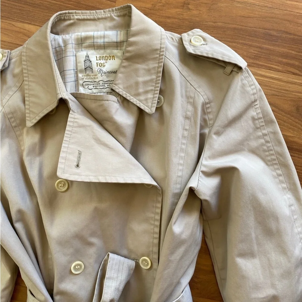 🎉HP🎉 London Fog Double Breasted Trench Coat - Picture 2 of 11
